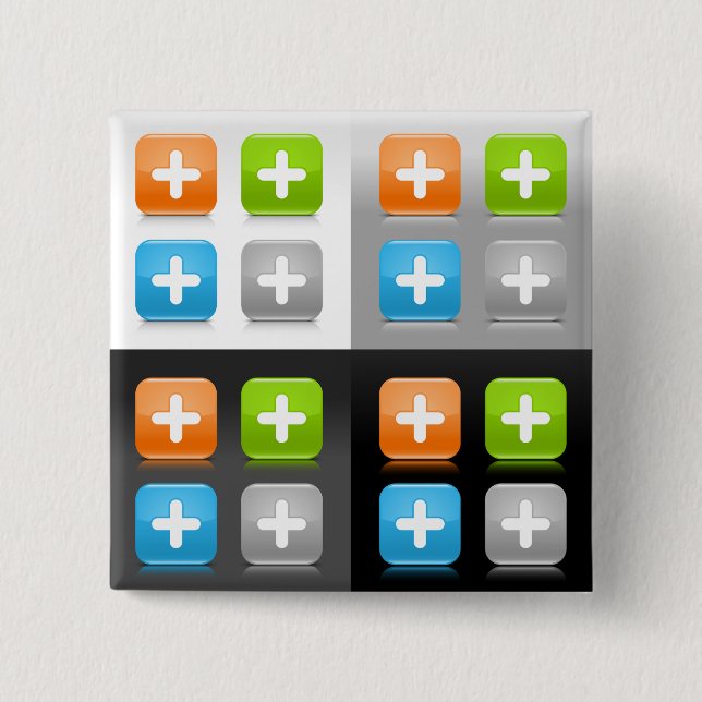 Modern Addition Math Symbol Shiny Glassy Icons Button (Vorderseite)