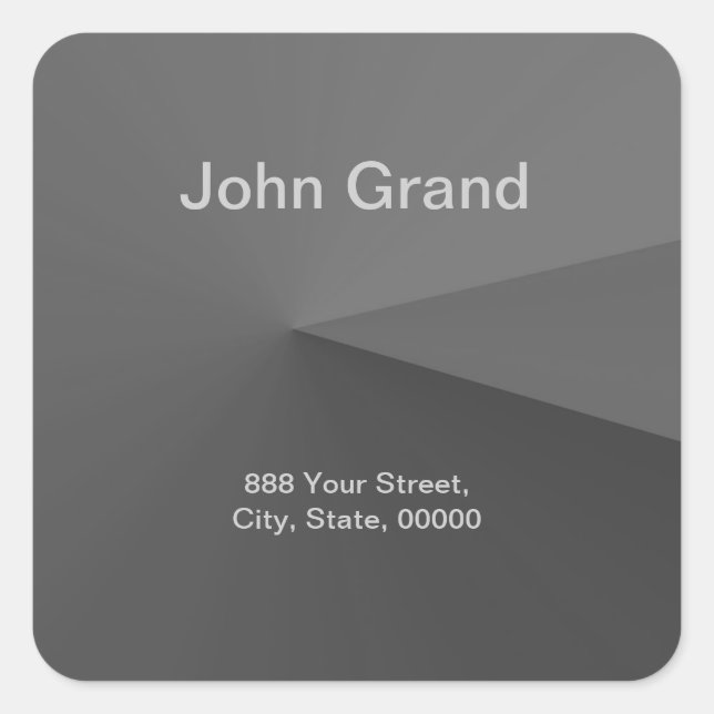 Modern Address Label Square Sticker (Vorderseite)