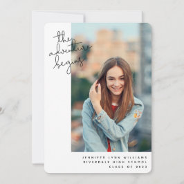 Modern Adventure fängt Abschluss Foto an Ankündigung