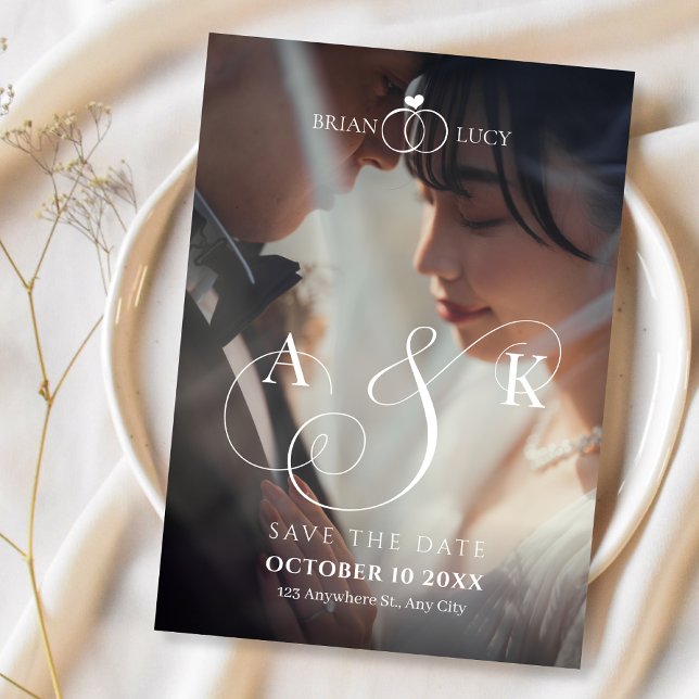 Modern Aesthetic photo wedding  Save The Date (Von Creator hochgeladen)