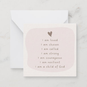 Modern Affirmation Motivation Card Mitteilungskarte