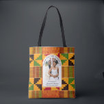 Modern African Ghana Kente WEDDING Guest Favor<br><div class="desc">Perfect for African or cultural weddings, elegant dinners, and birthday brunches, this customizable Kente wedding guest tote bag with all-over print is ideal for your souvenir favor gifts for your special guests. CUSTOMIZABLE DESIGN means you can simply update the photo and text to make these gift bags uniquely yours. #AfricanWedding...</div>