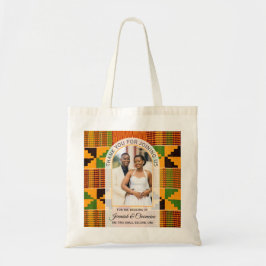 Modern African Ghana Kente WEDDING Guest Favor Tragetasche