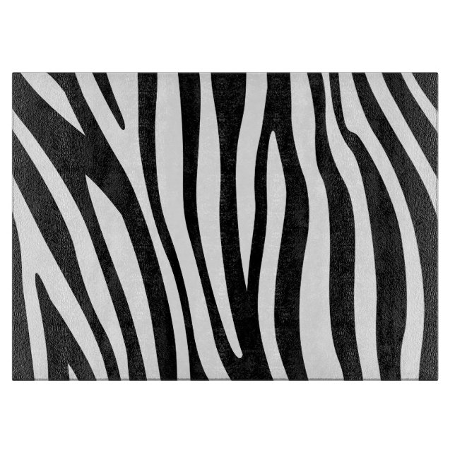 Modern African Mountain Zebra Animal Print Muster Schneidebrett (Vorderseite)