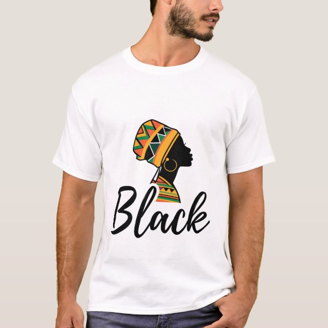 Modern African Woman Silhouette Black Pride T-Shir T-Shirt (Vorderseite)