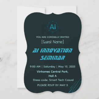 Modern AI & Tech Innovation Conference Invitation Einladung