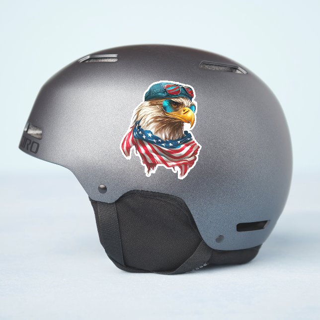 Modern American Eagle Tough Rider Aufkleber (Helmseite)