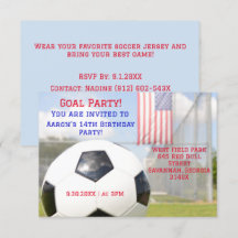 Modern American Flag Soccer Birthday