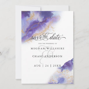 Modern Amethyst Watercolor Geode BarefootBride™