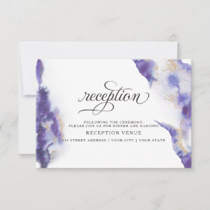 Modern Amethyst Watercolor Geode BarefootBride™ Einladung