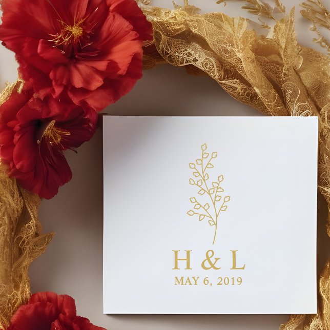 Modern and Minimalist Twig Design Gummistempel (Modern and Minimalist Twig Rubber Stamp Design)