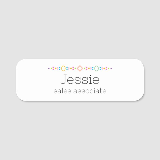 Modern and Simple Classic Name Tag Namensschild (Vorderseite)
