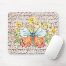 Modern and trendy kraft paper background Botanical Mousepad
