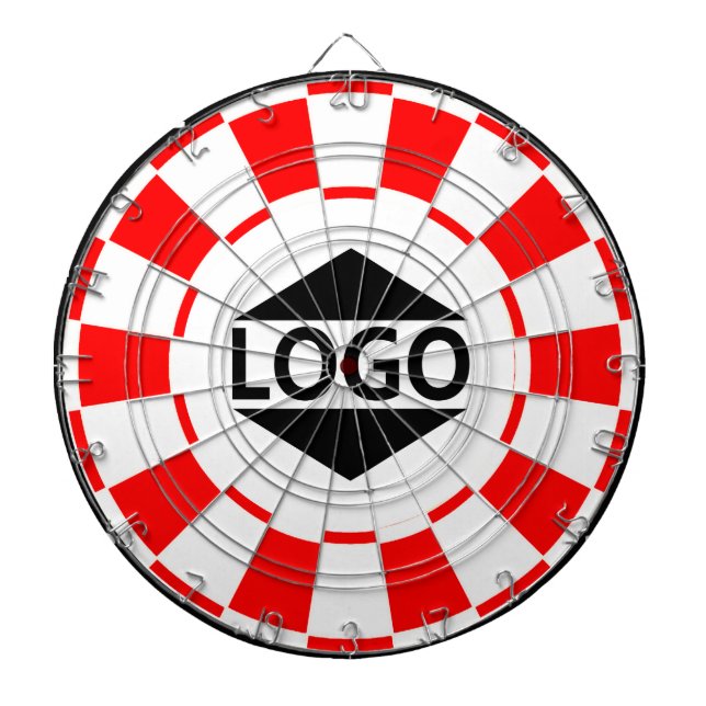 Modern angepasstes Logo-Image für Rot und Weiß Dartscheibe (vorne)
