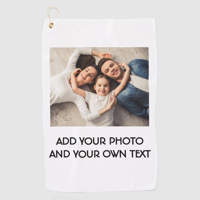 Modern angepasstes Logoteam-Logo für Foto oder Log Golfhandtuch (Vorderseite)