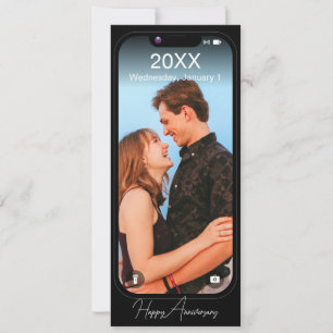 Modern Anniversary Phone Lock Screen Foto Card Einladung