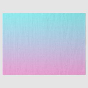 Modern Aqua Blau Rosa Farbverlauf Ombre Tissue Pap Seidenpapier