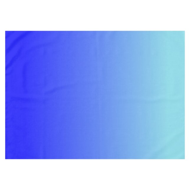 Modern Aqua Blue Ombre Tischdecke (Vorderseite (Horizontal))
