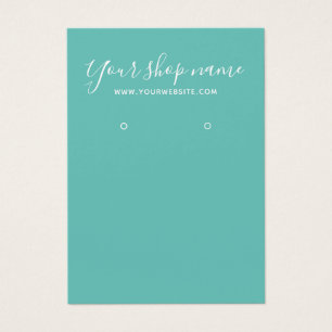 Modern aquamarine Ohrring-Display-Karte
