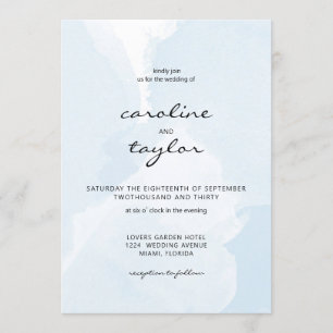 Modern, aquarell, minimalistic Wedding Collection Einladung