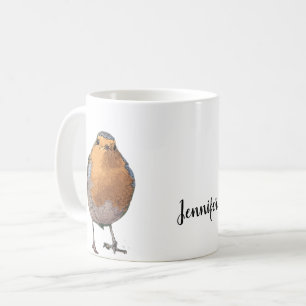Modern Aquarell Robin Vogel Monogramm Name Kaffeetasse
