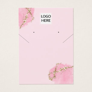 Modern Aquarellfarben-Kette-Earring-Display-Karte