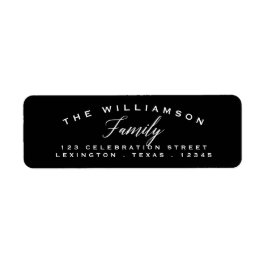 Modern Arch Address Label Black | weiß