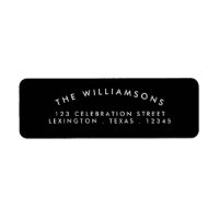 Modern Arch Address Label Black | weiß