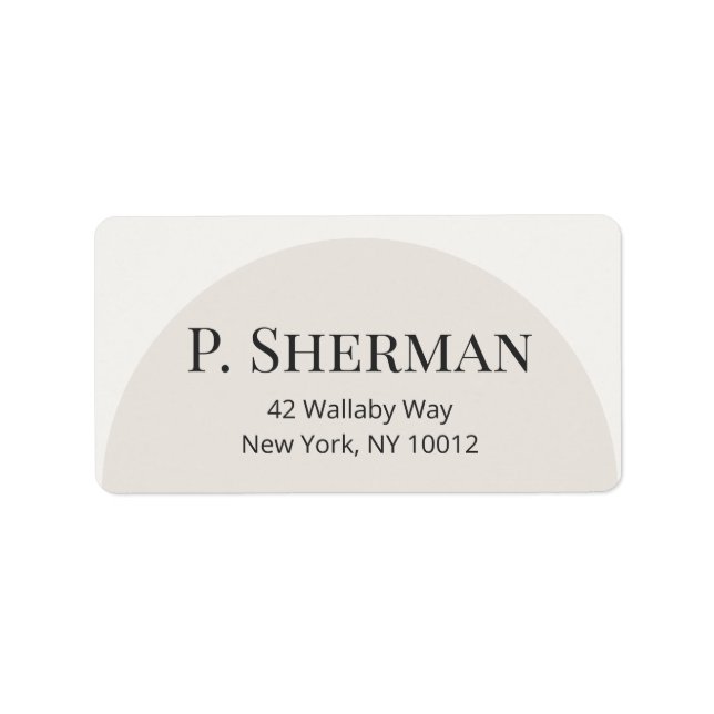 Modern Arch Address Labels Adressaufkleber (Vorne)
