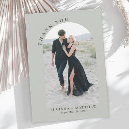 Modern Arch Boho Wedding Vielen Dank Dankeskarte