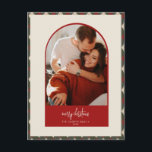 Modern Arch Christmas Card Feiertagspostkarte<br><div class="desc">Erleben Sie in dieser Saison mit einer einzigartigen Urlaubskarte einen bleibenden Eindruck. Diese einfache Weihnachtsbaumkarte zeichnet sich durch ein sauberes,  modernes Design aus. Passen Sie es mit Ihren Informationen an und machen Sie es einzigartig!</div>