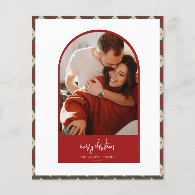 Modern Arch Christmas Card Flyer (Vorne)