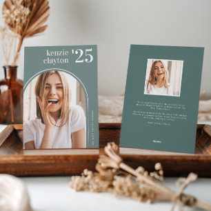 Modern Arch   Foil Graduation Announcement Folieneinladung