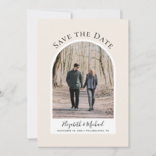 Modern Arch Foto Creme Save The Date