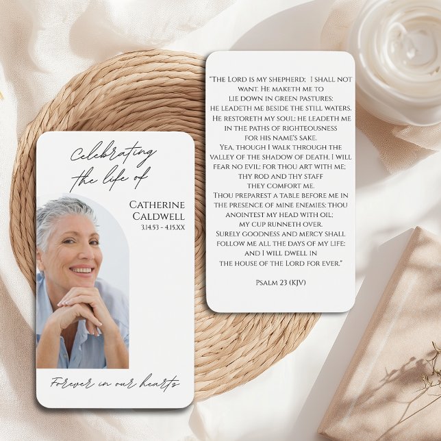 Modern Arch Foto Memorial Prager Card (Modern Arch Photo Memorial Prayer Card
)