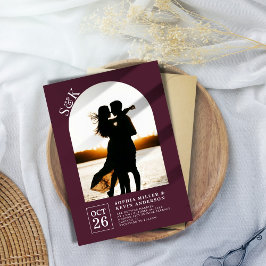 Modern Arch I Foto I Wine Berry I Wedding Einladung