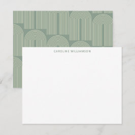 Modern Arch Line Kunstmuseum Personalisiert Statio Mitteilungskarte