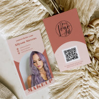Modern arch makeup boho Foto qr Logo