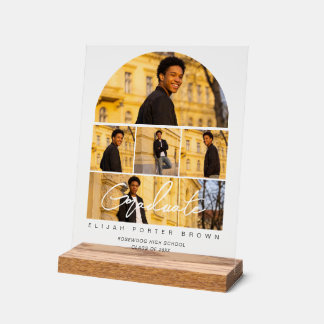 Modern Arch Multi Photo Collage Graduate TMF26 Acrylschild