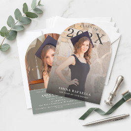 Modern Arch Photo Minimalist Graduation | PhotoPop Einladung