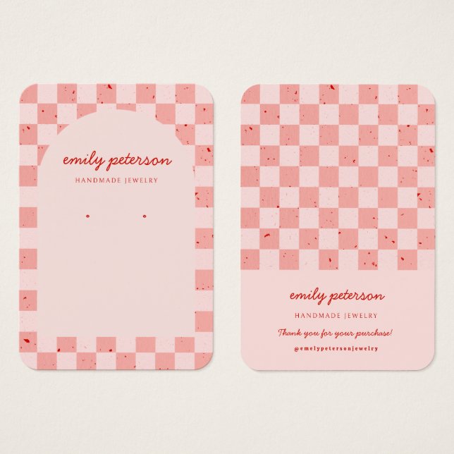 Modern Arch Pink Red Jewellcard (Vorne & Hinten)