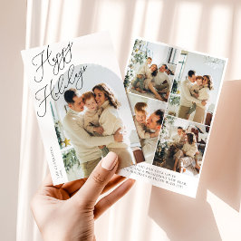 Modern Arch Script Holiday Feiertagskarte