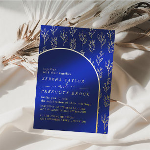 Modern Arch Wedding Real Foil Einladung