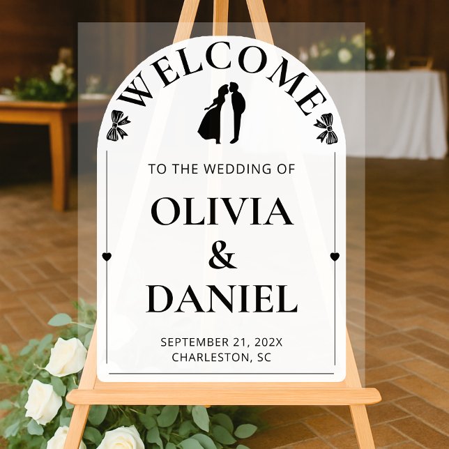 Modern Arch Wedding Welcome Layout Acrylschild (Von Creator hochgeladen)