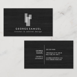 Modern Architectural Blocks Logo II White/Gray Visitenkarte