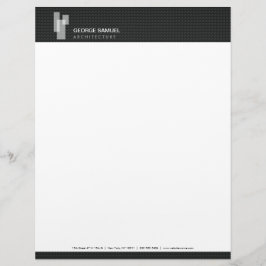 Modern Architectural Blocks Logo Weiß/Grau Briefbogen