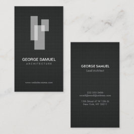 Modern Architectural Blocks Logo White/Gray Visitenkarte