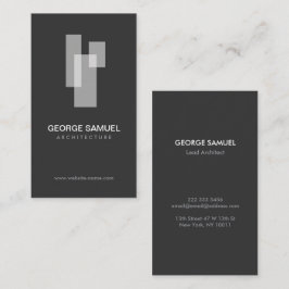 Modern Architectural Blocks Logo White/Gray Visitenkarte