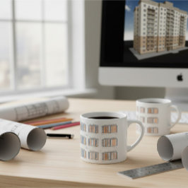 Modern Architectural Facade Design Mug Espressotasse