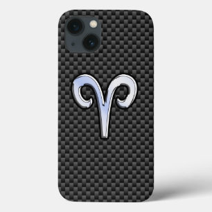 Modern Aries signieren auf Holzkohlefaser-Printwer Case-Mate iPhone Hülle